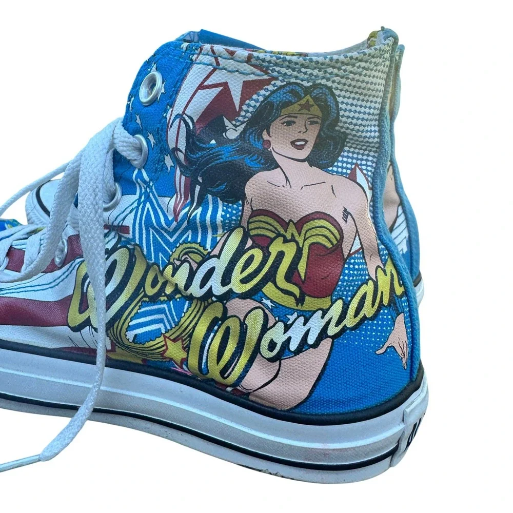 Wonder Woman‎ Converse All Star High Top Sneakers Womens Size 7 Comic Book